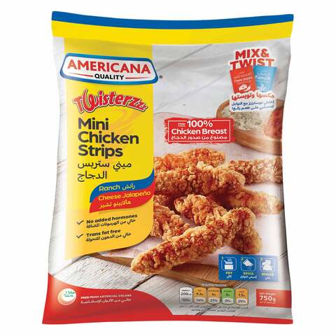 Americana Twisterzzz Mini Chicken Strips with Ranch and Cheese Jalape&ntilde;o Seasoning 750g