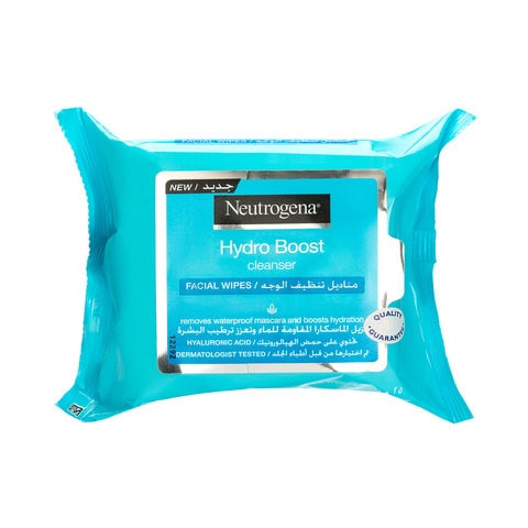 Neutrogena Hydro Boost Cleanser Facial Wipes 25 Wipes