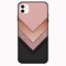 Theodor - Apple iPhone 12 6.1 inch Case Black Golden &amp; Pink Flexible Silicone