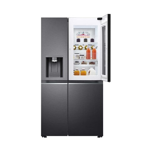 LG Fridge GR-X267CQES 674 Litre Metal Black (Plus Extra Supplier&#39;s Delivery Charge Outside Doha)