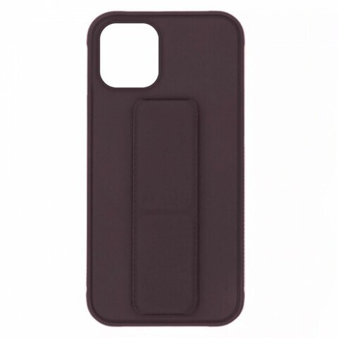 Protective Case Cover with Finger Grip Stand for iphone  11 Pro - Brown