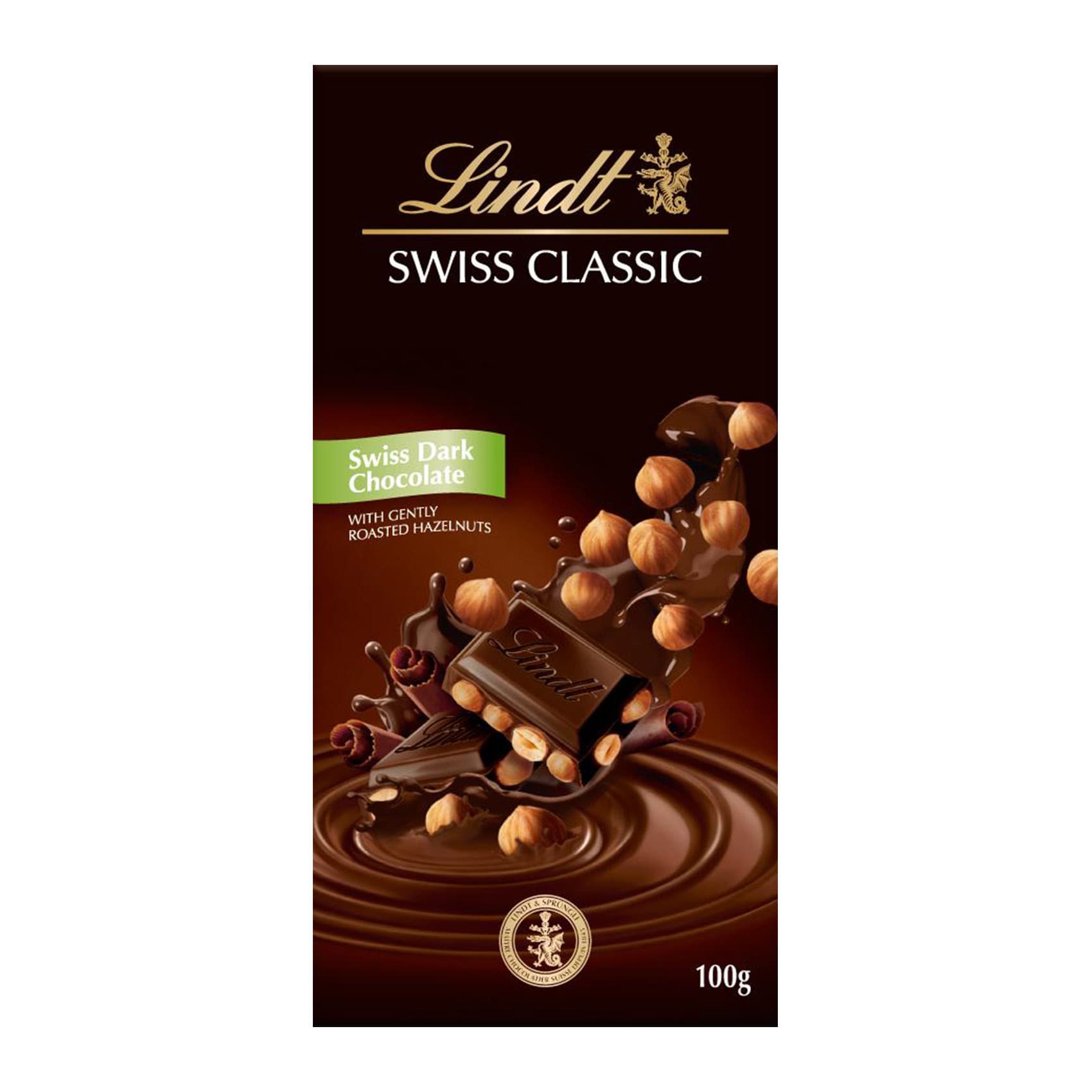 Buy Lindt Dark Chocolate Classic Hazelnut 100 G Online Shop Food Cupboard On Carrefour Saudi 3430