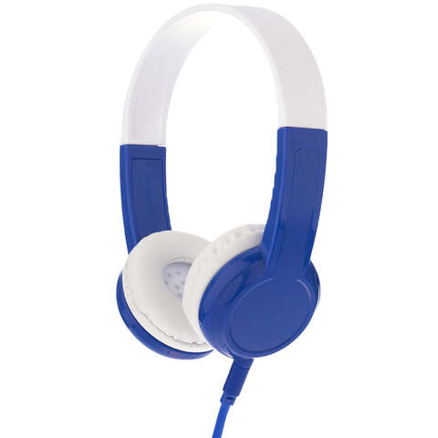 BUDDYPHONES Explore Non-Foldable Headphones with Mic - Blue