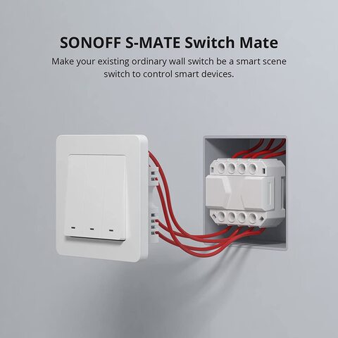 Sonoff S-MATE Switch Mate Convert Ordinary Wall-switch to A Smart Scene Switch White
