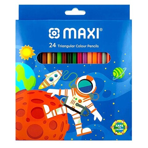 Maxi Triangular Colour Pencils Multicolour 24