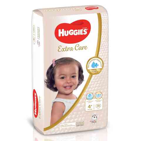 Huggies Extra Care Size 4+ 10 -16 kg Value Pack 38 Diapers