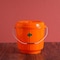 Royalford 5L Plastic Bucket With Lid- Rf11719 Multi-Purpose Utility Bucket With A Lid And Steel Handle Break-Resistant, Light-Weight, Perfect For Bathroom, Kitchen Orange