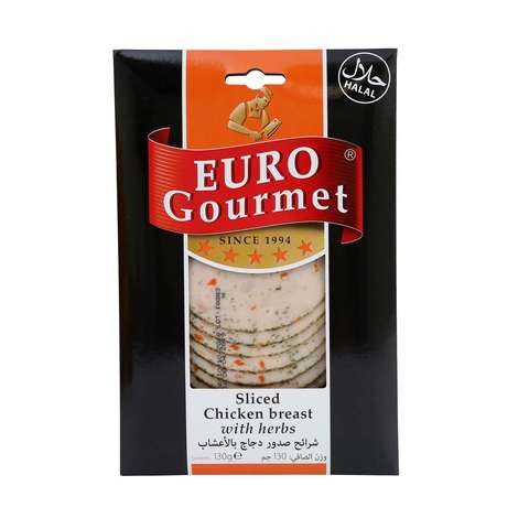 Euro Gourmet Sliced Chicken Breast With Herbs 130g
