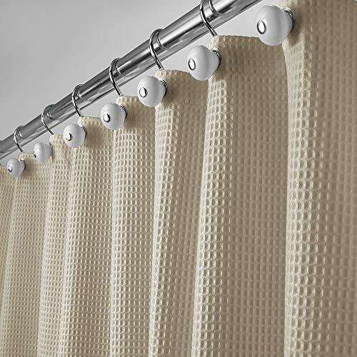 Mdesign Hotel Quality Polyester, Hotel Waffle Weave Shower Curtain