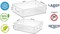 Large Refrigerator Organizer Bins, Wide Clear Stackable Pantry Food Storage Bins For Kitchen Organization &amp; Storage (2 Pcs)