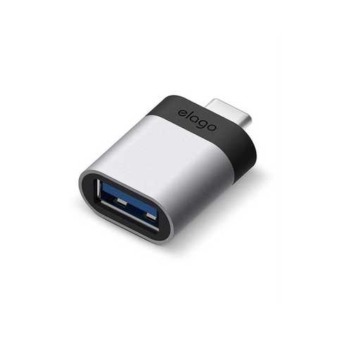 Elago - Mini Aluminum USB-C Adapter ( 2 Sets ) - Silver