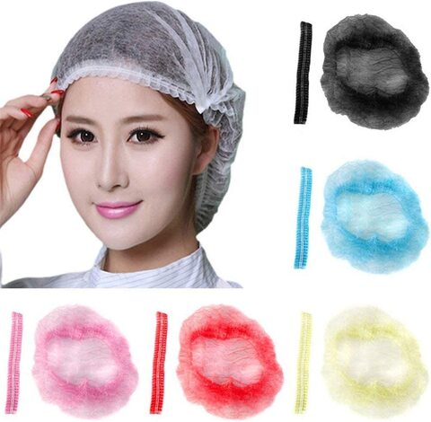 Buy Alsaqer 100 Piece BLACK Disposable Hair Net Cap Set Head cover