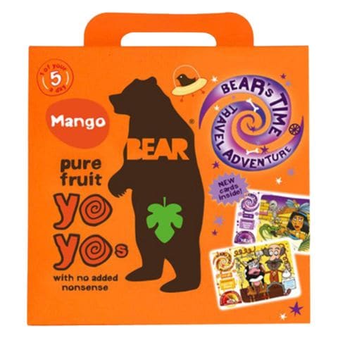 Bear Yo Yo&#39;s Mango Pure Fruit Snacks 20g Pack of 5