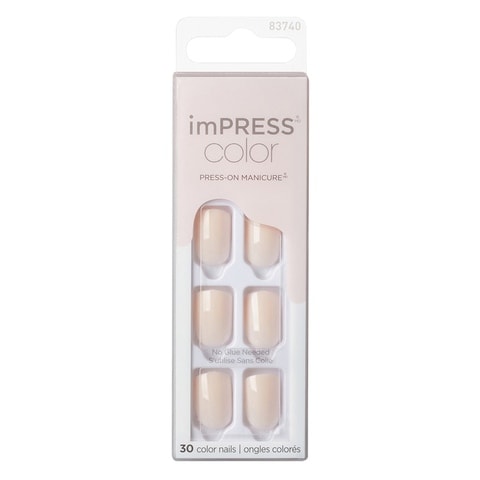 Kiss Impress Colour Press-On Manicure False Nails KIMC001C Point Pink price in UAE | Carrefour