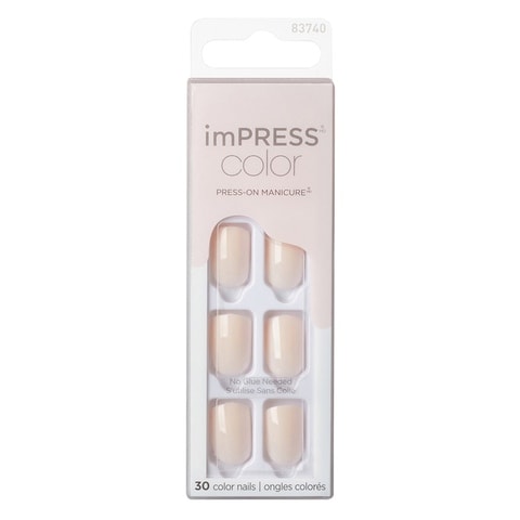 Kiss Impress Colour Press-On Manicure False Nails KIMC001C Point Pink