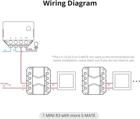 Sonoff S-MATE Switch Mate Convert Ordinary Wall-switch to A Smart Scene Switch White