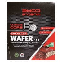 Muscle Core Nutrition Milk Chocolate Flavour High Protein Wafer Bar 40g Pack of 12
