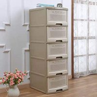 Yulan Five-Layer Storage Box Plastic Drawer Storage Cabinet Baby Clothes Storage Box Multi-Layer Storage Box