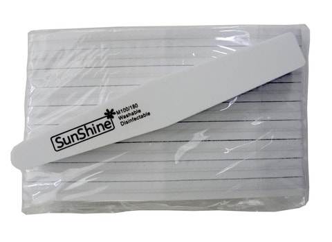 Buy Sunshine Washable Nail Buffer Triangular White 100/180 Grit 10pcs/pack  Online - Shop Beauty & Personal Care on Carrefour UAE