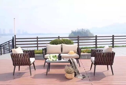 Brown rattan deals outdoor furniture