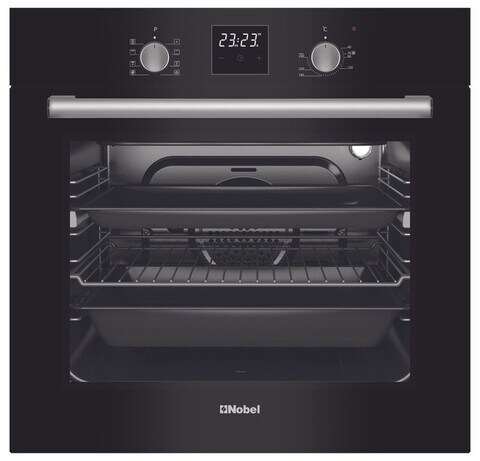 Nobel Builtin - Ovens Glass Black 60cm Electric Fan NBI64090