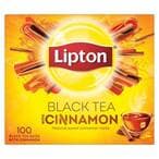 Buy Lipton Flavoured Black Tea Cinnamon 100 Teabags in Kuwait