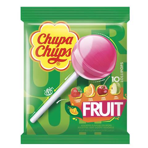 Chupa Chups Lollies Mixed Fruit Flavours * Orange * Cherry * Apple *  Strawberry