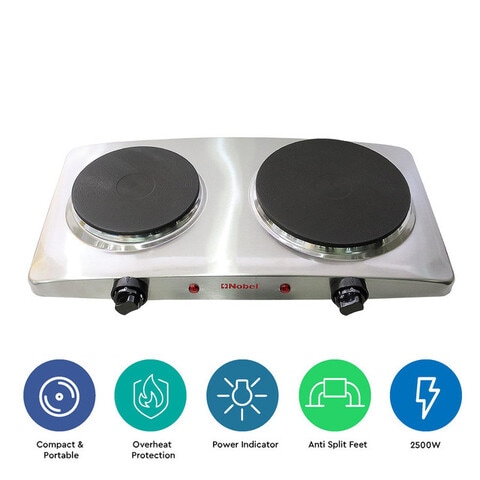 Nobel Hot Plate Stainless Steel Double NHP402SS
