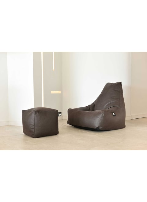 Extreme Lounging Mighty Luxury Bean Box, Chestnut