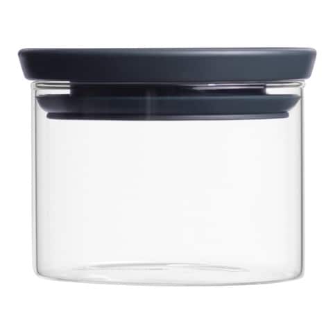Brabantia Stackable Glass Jar Dark Grey 300ml
