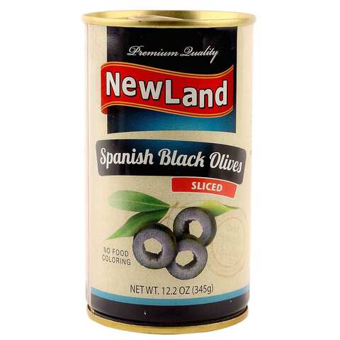 Newland Spanish Black Olive Sliced 345 Gram