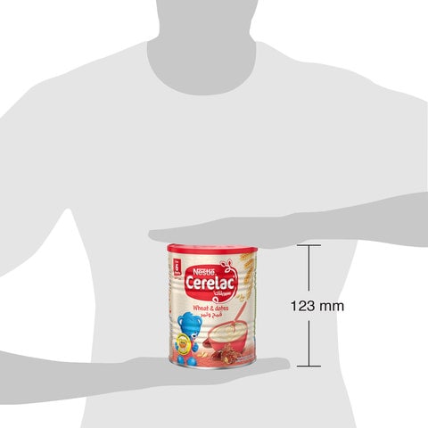 Nestl&eacute; Cerelac From 6 Months, Wheat and Date with Milk Infant Cereal Tin 400g