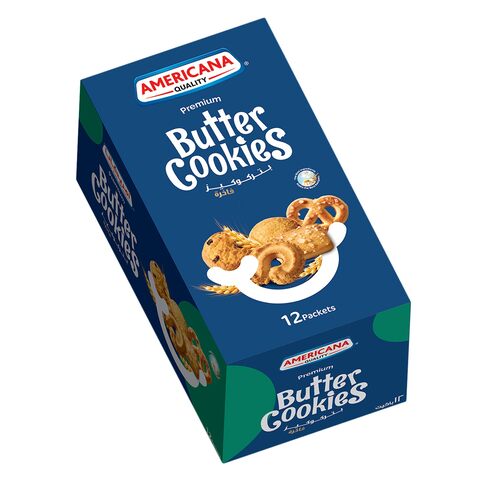 Buy Americana Premium Butter Cookies 44g Pack of 12 in Saudi Arabia
