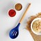 Royalford Silicone Slotted Spoon With Wooden Handle, RF10652, Non Scratch Cooking Spoon For Stirring, Scooping And Mixing, Heat-Resistant Handle Kitchenware