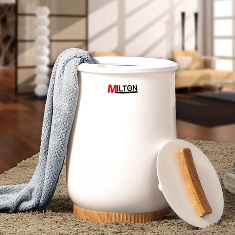 Buy Milton Bucket Style Towel Warmer, Luxury Bucket Towel Warmer, Large  Towel Warmer for Bathroom, Auto Shut Off, Fits Up to Two 40X70 Oversized  Towels, Bathrobes, Blankets, PJ's u0026 More, White, CL1.