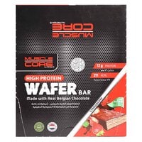 Muscle Core Nutrition Strawberry Flavour High Protein Wafer Bar 40g Pack of 12