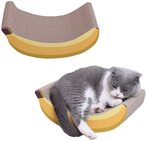 Buy Hemobllo Cat Scratcher Cat Scratching Pads Corrugated Cat Scratch Board Banana Shape Cat Scratching Bed Toy Pet Supplies For Cat Kitten (Yellow) in UAE