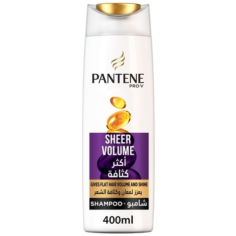 Pantene Pro-V Shampoo Sheer Volume Gives Flat Hair Volume And Shine 400 Ml
