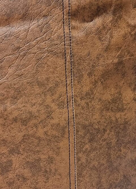 Luxe Decora Faux Leather Antique Bean Bag With Filling 80x80x50cm (Brown)