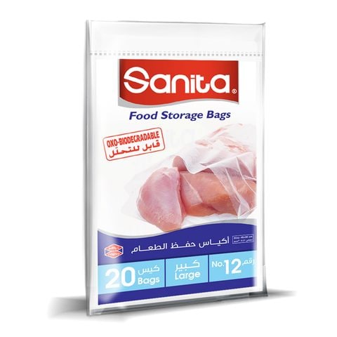 Sanita food storage bags 12, Large, 20 pieces