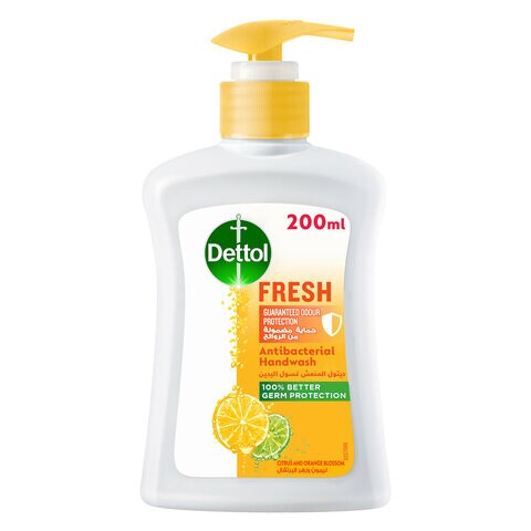 Buy Dettol Fresh Handwash Liquid Soap Pump  Citrus  Orange Blossom, 200ml (Pack of 1) in Saudi Arabia