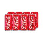 Buy Coca Cola Original Taste Carbonated Soft Drink 295ml Pack of 8 in UAE