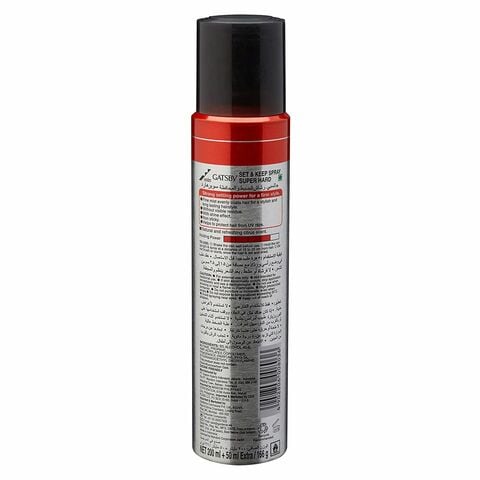 Gatsby Level 4 Super Hard Set And Keep Hair Spray Clear 250ml