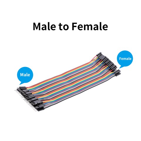 Haodou 40X 20cm Multicolored Jumper Wire Male to Female Breadboard Ribbon Cables Dupont Cable 