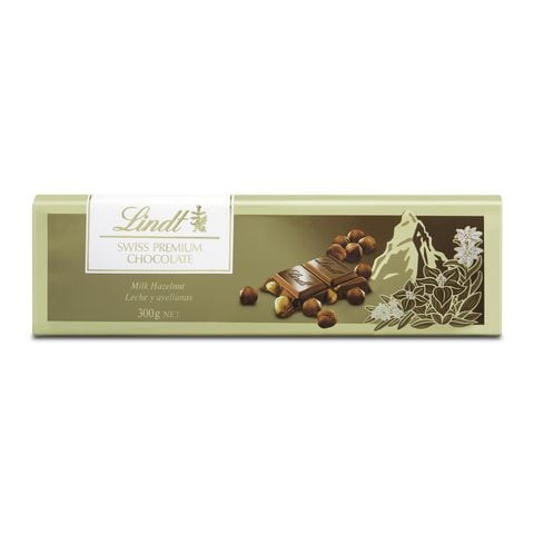 Lindt Hazelnut Swiss Premium Chocolate Bar 300g