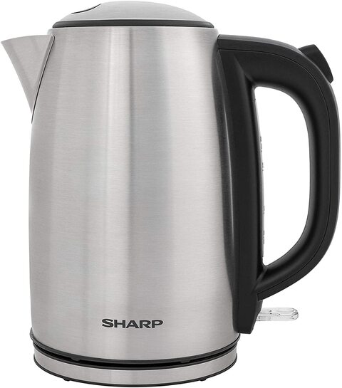 Sharp 1.7L, 3000W, Concealed Coil, Complete Brushed Stainless Steel Electric Kettle Ek-Jx43-S3, Silver With 1 Year Warranty
