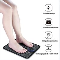Generic Foot Massager EMS USB Rechargeable Folding Portable Electric Massage Mat, Electronic Muscle Stimulatior Feet Massage Promoting Blood Circulation Muscle Pain Relief