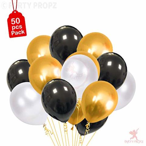 Golden and white deals balloons