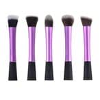 اشتري طقم من 5 فرش مكياج احترافية بنفسجي - 5-Piece Professional Makeup Brush Set Purple في السعودية