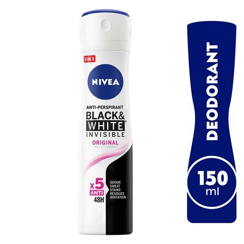 Nivea Invisible Black &amp; White Deodorant Spray For Women - 150ml
